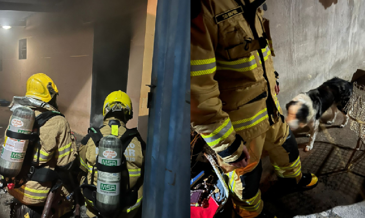 Bombeiros atendem incêndio em casa próximo a depósito de gás em Campos Altos