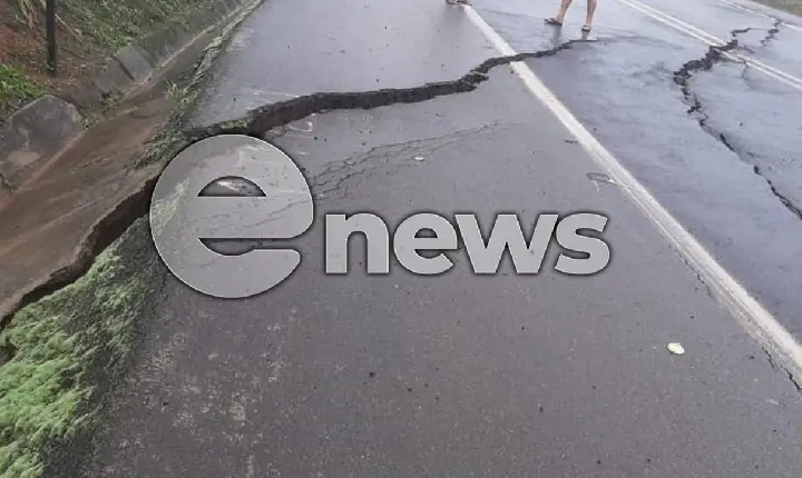 BR-262 em Córrego Danta volta a ser interditada devido a rachaduras na pista; confira rota alternativa