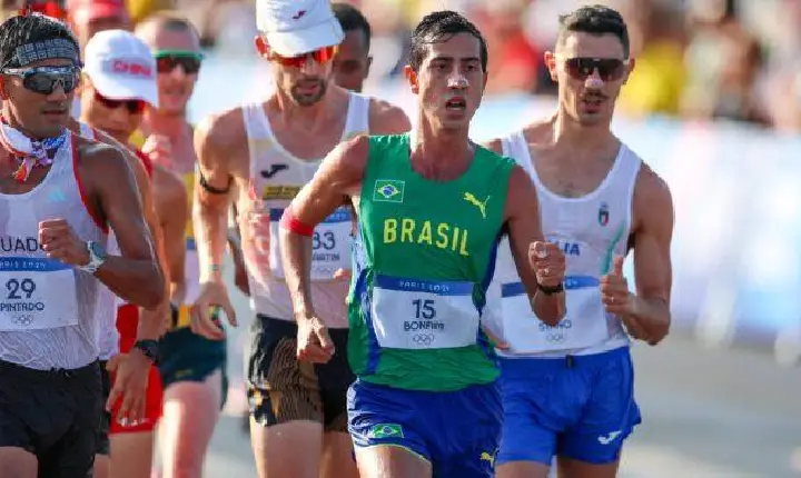 Brasil conquista 1ª medalha olímpica na marcha atlética com prata de Caio Bonfim