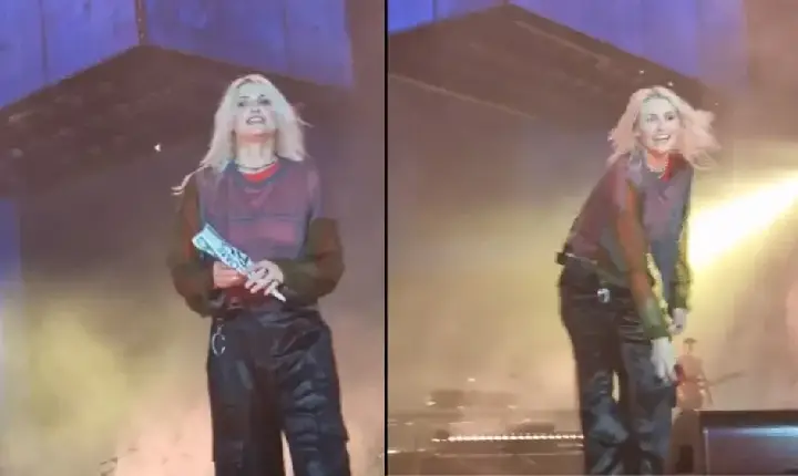 Calcinha voadora surpreende vocalista do Linkin Park em show
