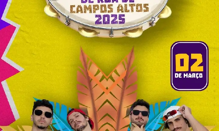 Camisa Sete é confirmada no Carnaval de Rua 2025 em Campos Altos