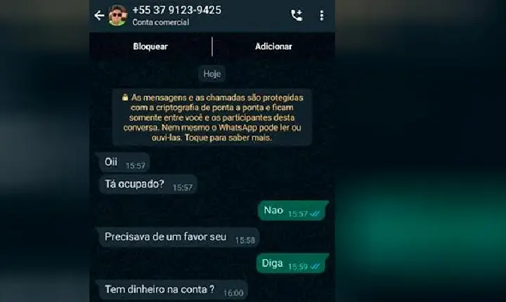 Campos-altense alerta para tentativa de golpe via WhatsApp utilizando seu nome