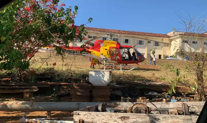Campos Altos: paciente, de 58 anos, será transferida de helicóptero para Uberaba