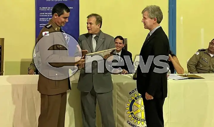Capitão Wagner de Paulo Nascimento é homenageado pelo Rotary Club de Campos Altos com a comenda Leônidas Macedo Filho