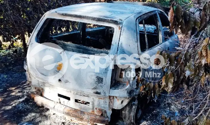 Carro furtado em Campos Altos é encontrado incendiado em meio à plantação de café