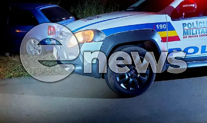 Carro furtado em Luz é recuperado pela PM após acidente na BR-262