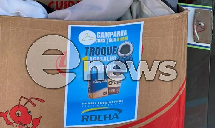 Grupo Rocha lança campanha “Troque um Agasalho por um Cimento