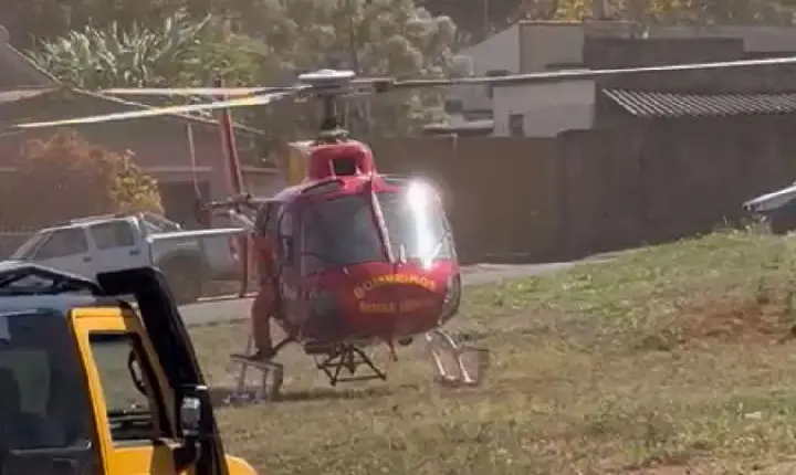 Helicóptero dos Bombeiros decola sem paciente de Campos Altos após conversa entre família e equipe médica