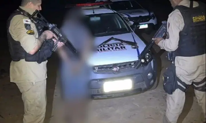 Homem é baleado na zona rural de Campos Altos; suspeito do disparo foi preso pela Polícia Militar