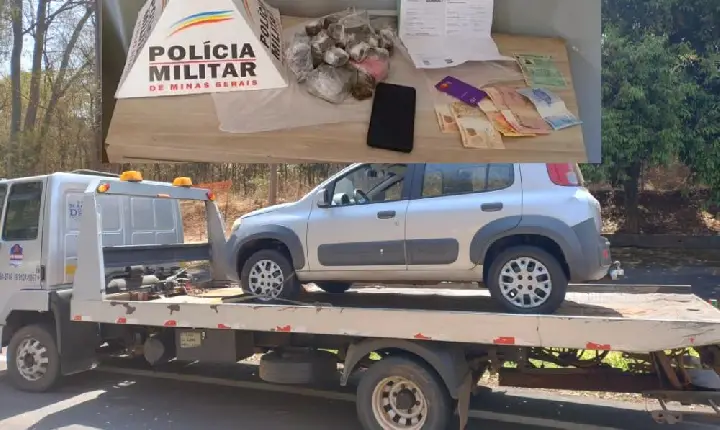 Homem é preso com 30 tabletes de substância semelhante à maconha na MG-428, em Araxá