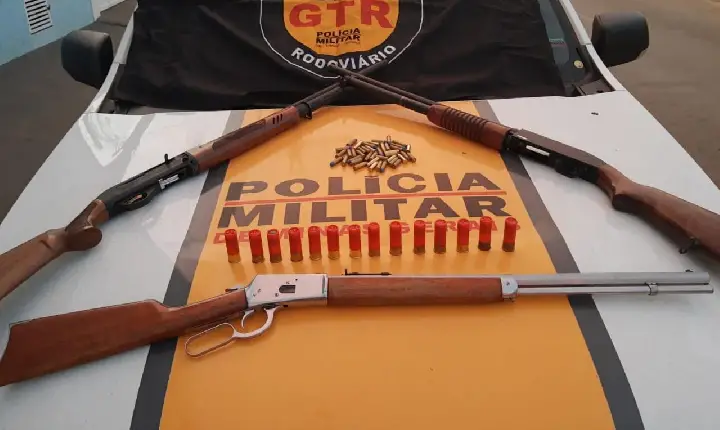 Homem é preso por transporte ilegal de armas de fogo, em Patos de Minas