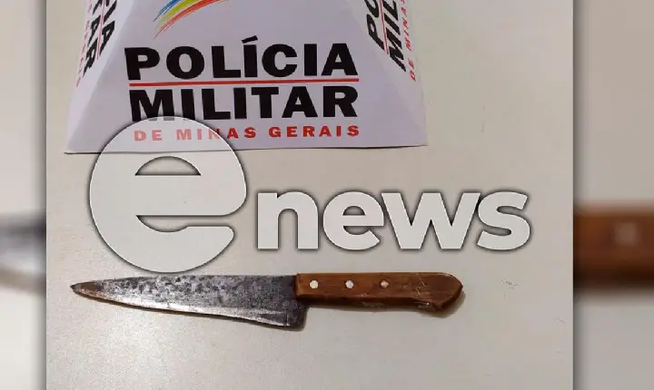 Homem portando faca é preso no bairro Santa Terezinha, em Campos Altos