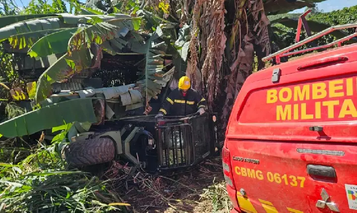 Jovem morre após ser prensado por colheitadeira de café em fazenda de Córrego Danta