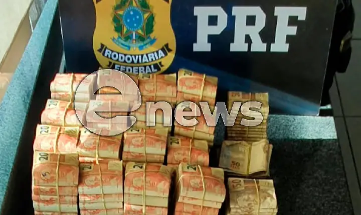 Mala com R$ 288 mil em dinheiro é apreendida em carro na BR-050