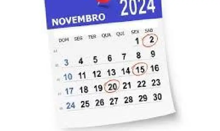 Mês de novembro terá três feriados nacionais: dois caem em dia de semana e um permite emenda