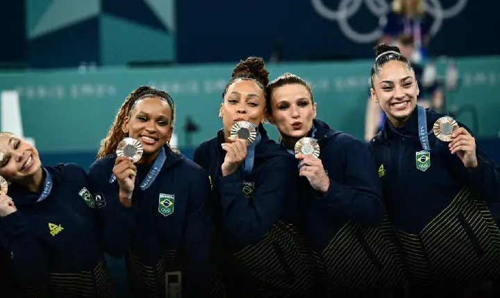 Paris 2024: Brasil conquista medalha de bronze histórica na ginástica feminina por equipes