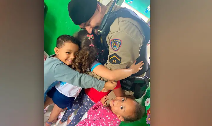 Polícia Militar marca presença nas unidades de ensino, em Campos Altos