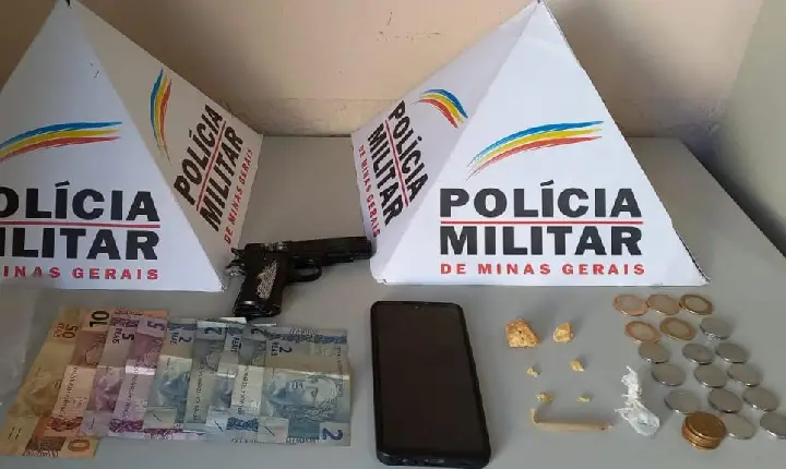 Polícia Militar prende homem de 20 anos por tráfico de drogas em Campos Altos