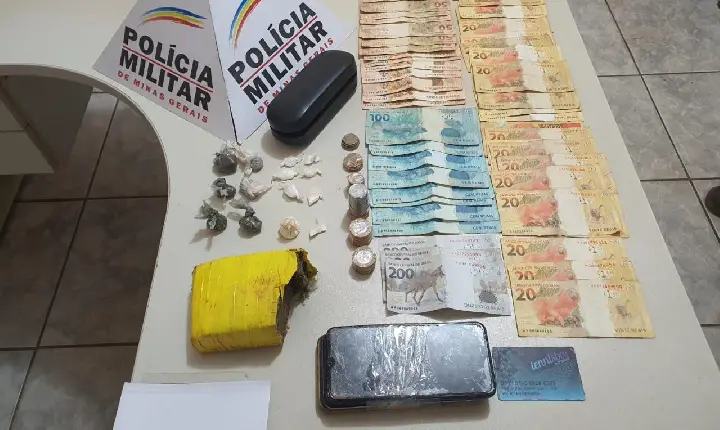 POLÍCIA MILITAR PRENDE SUSPEITO DE TRÁFICO DE DROGAS EM CAMPOS ALTOS