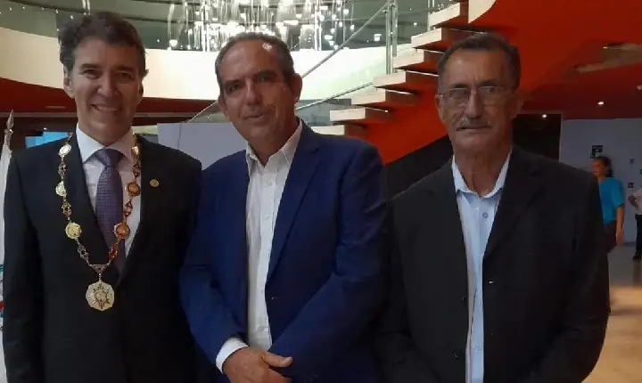 Prefeito e vice-prefeito de Campos Altos representam município na posse do Procurador-Geral da Justiça de MG