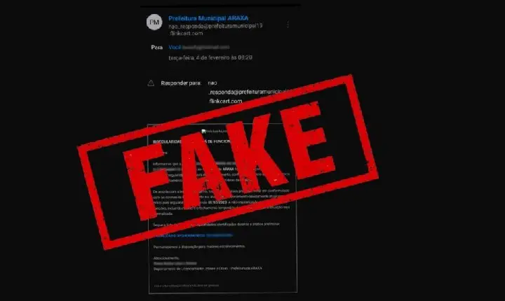 Prefeitura de Araxá alerta sobre golpe de falsos e-mails envolvendo alvarás
