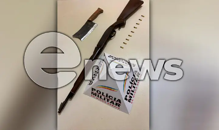 Suspeito de agredir companheira é preso com armas e munições, em Campos Altos