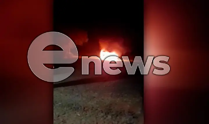 Van de Campos Altos pega fogo, na BR-262; ninguém se feriu