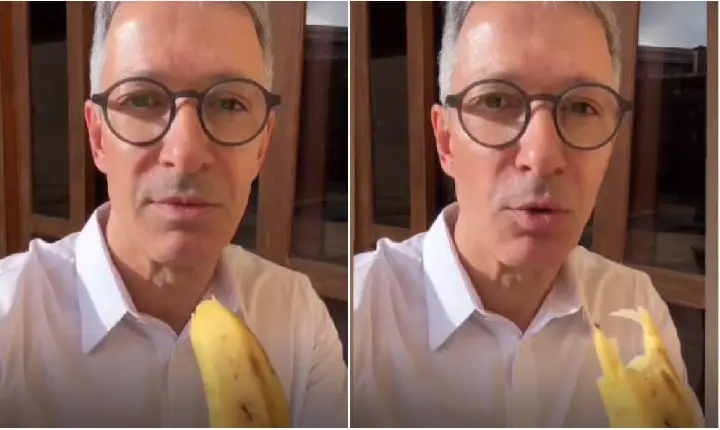 Zema sugere comer banana com casca para “economizar”: “nutricionista deu ok”