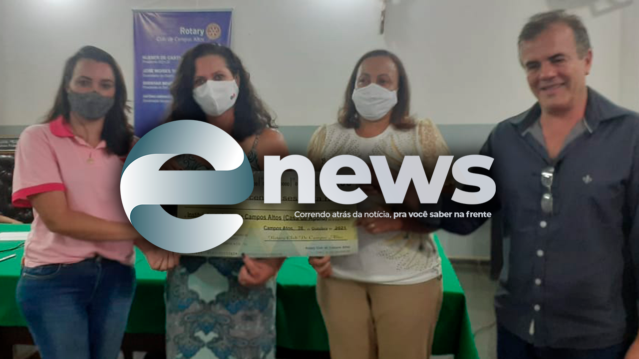 Rotary Club de Campos Altos e Casa da Amizade fazem doação de mais de oito mil reais à casa de apoio de Uberaba