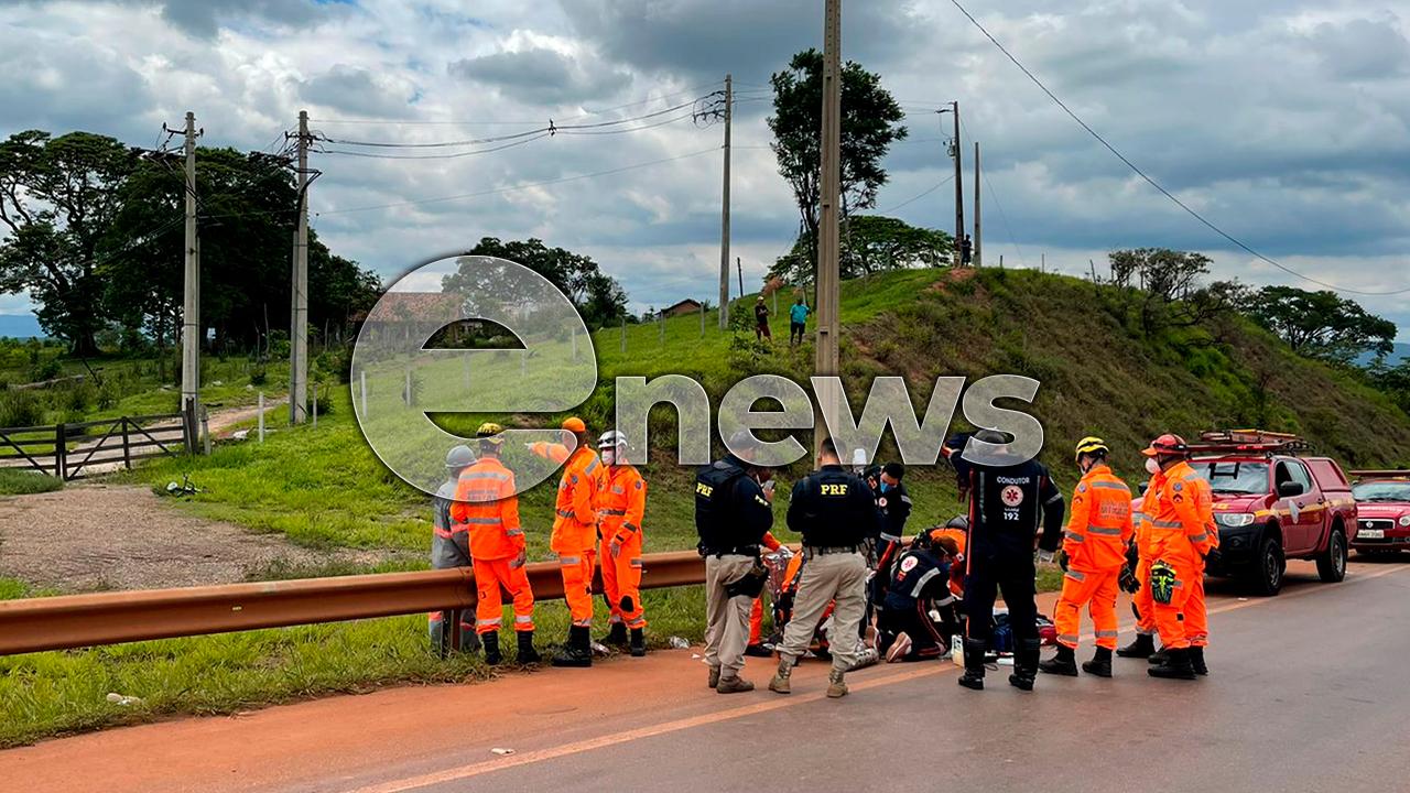 Homem fica gravemente ferido após receber descarga elétrica de 13 mil volts na BR-262