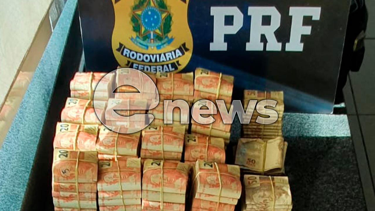 Mala com R$ 288 mil em dinheiro é apreendida em carro na BR-050