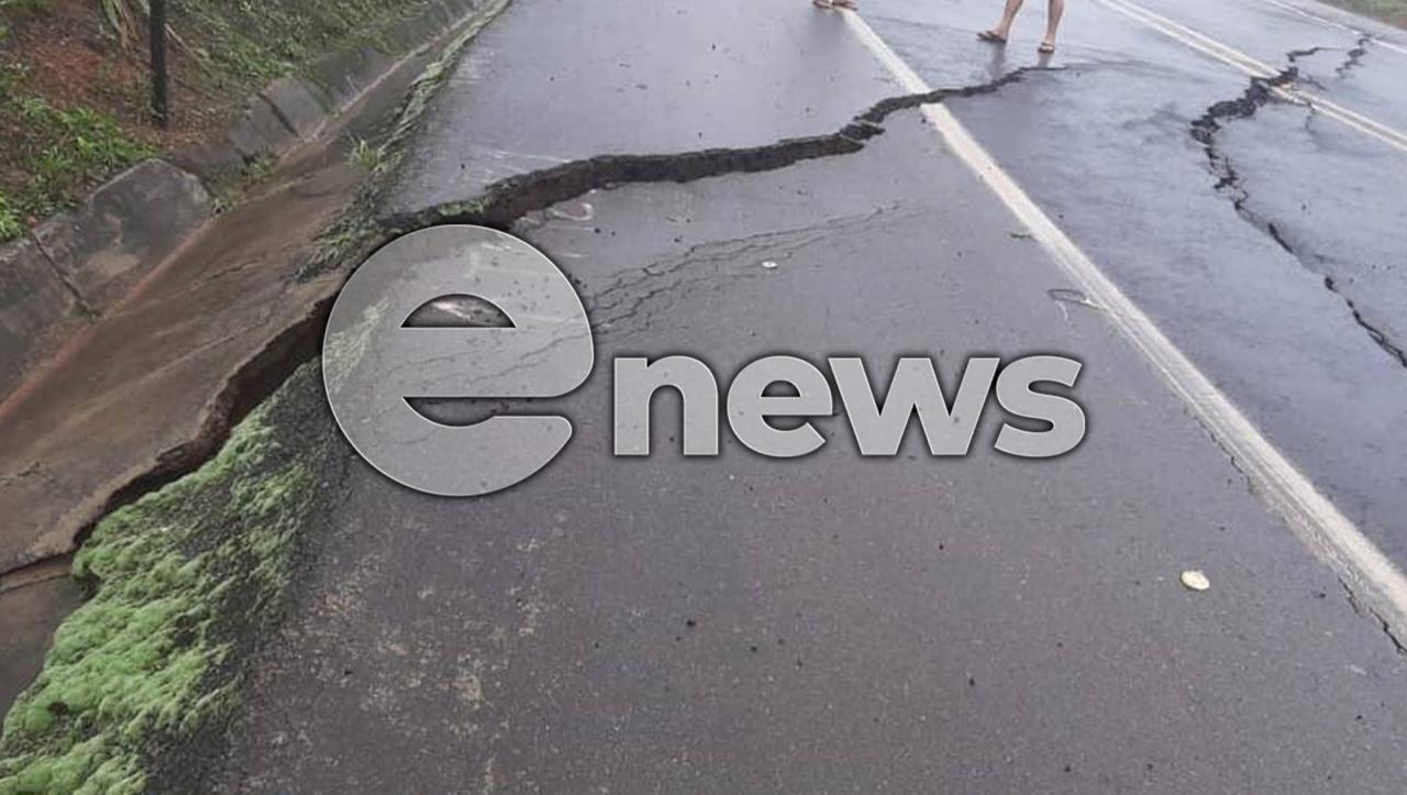 BR-262 em Córrego Danta volta a ser interditada devido a rachaduras na pista; confira rota alternativa