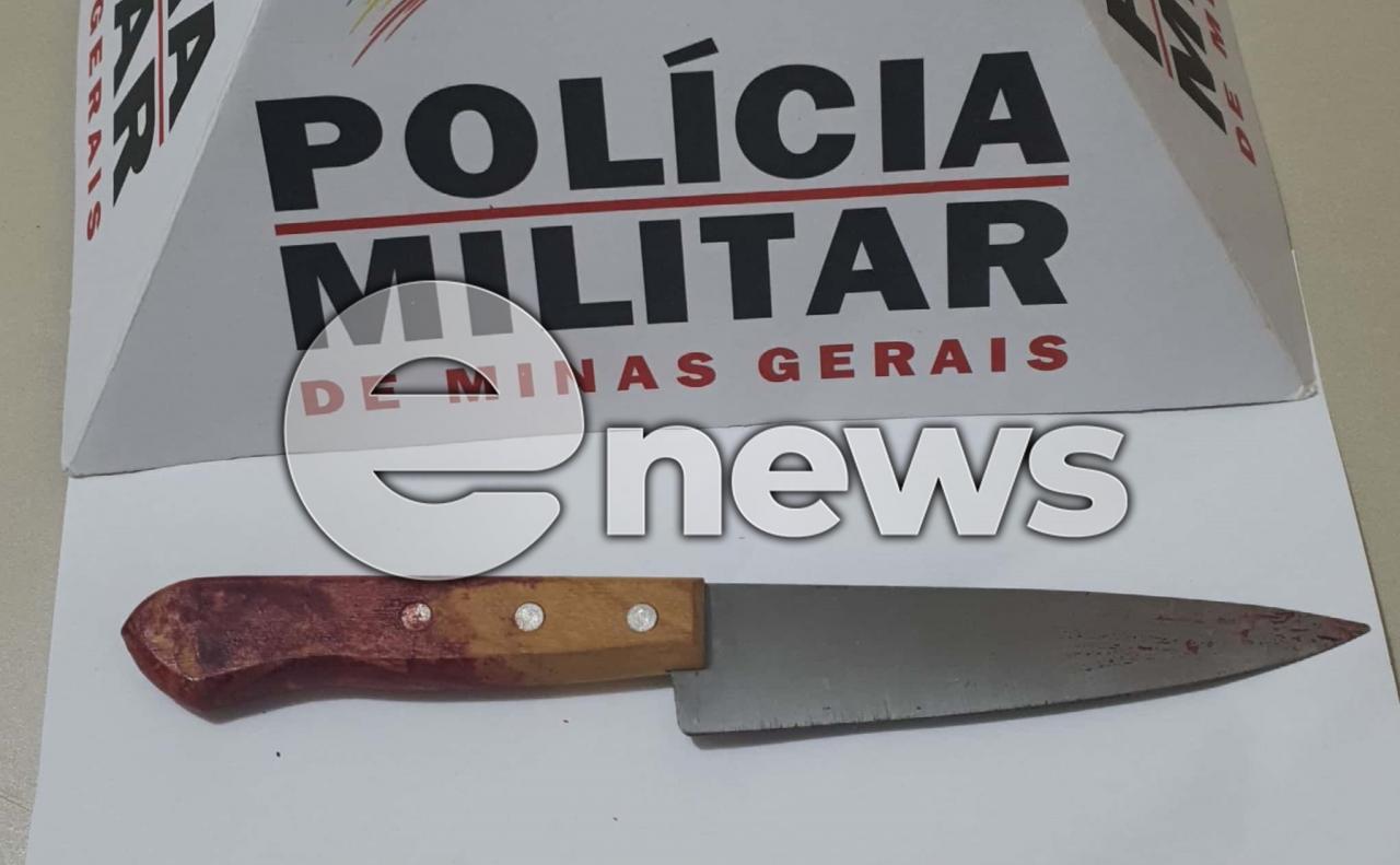 Campos Altos: homem é esfaqueado próximo a bar no bairro Santa Terezinha, e suspeito é preso pela PM