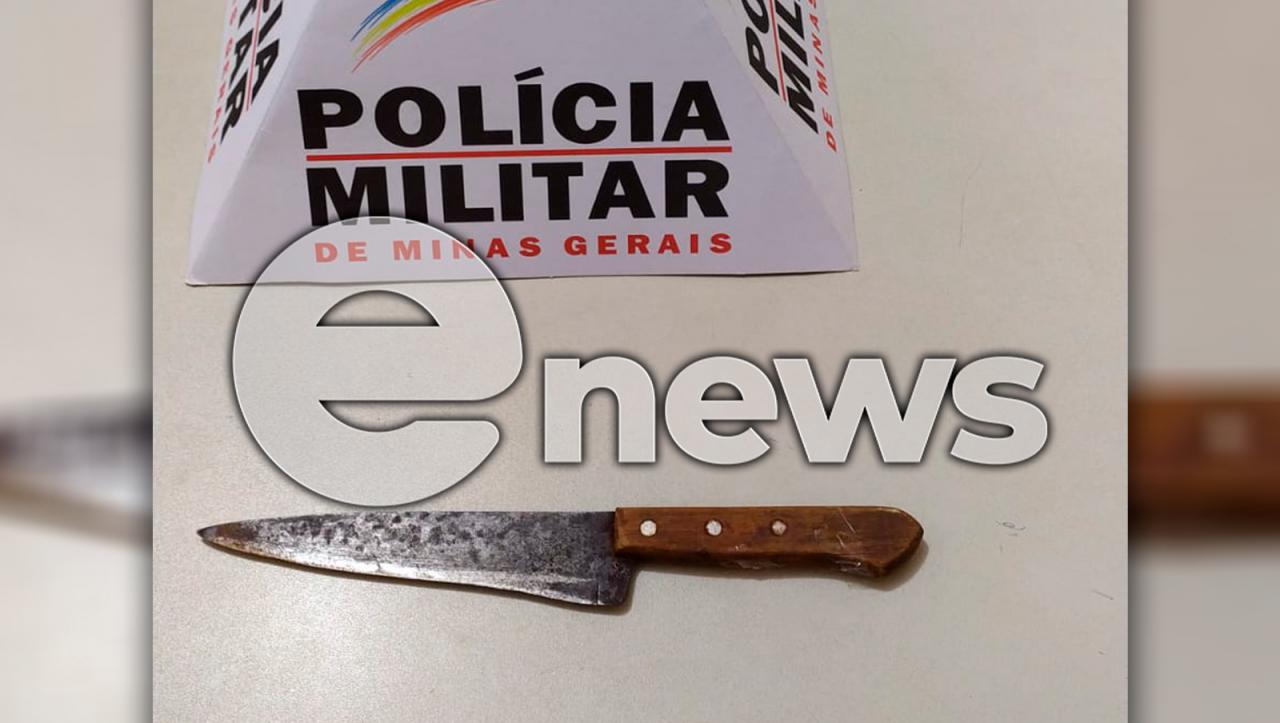Homem portando faca é preso no bairro Santa Terezinha, em Campos Altos