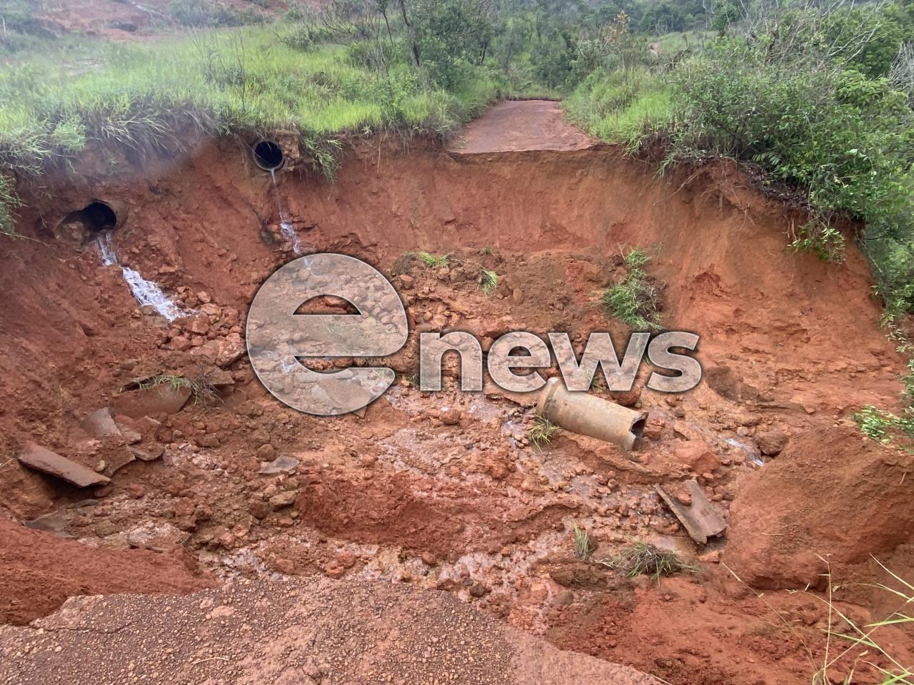 Rompimento de terra deixa Campos Altos sem abastecimento de água e Copasa emite comunicado; leia na íntegra