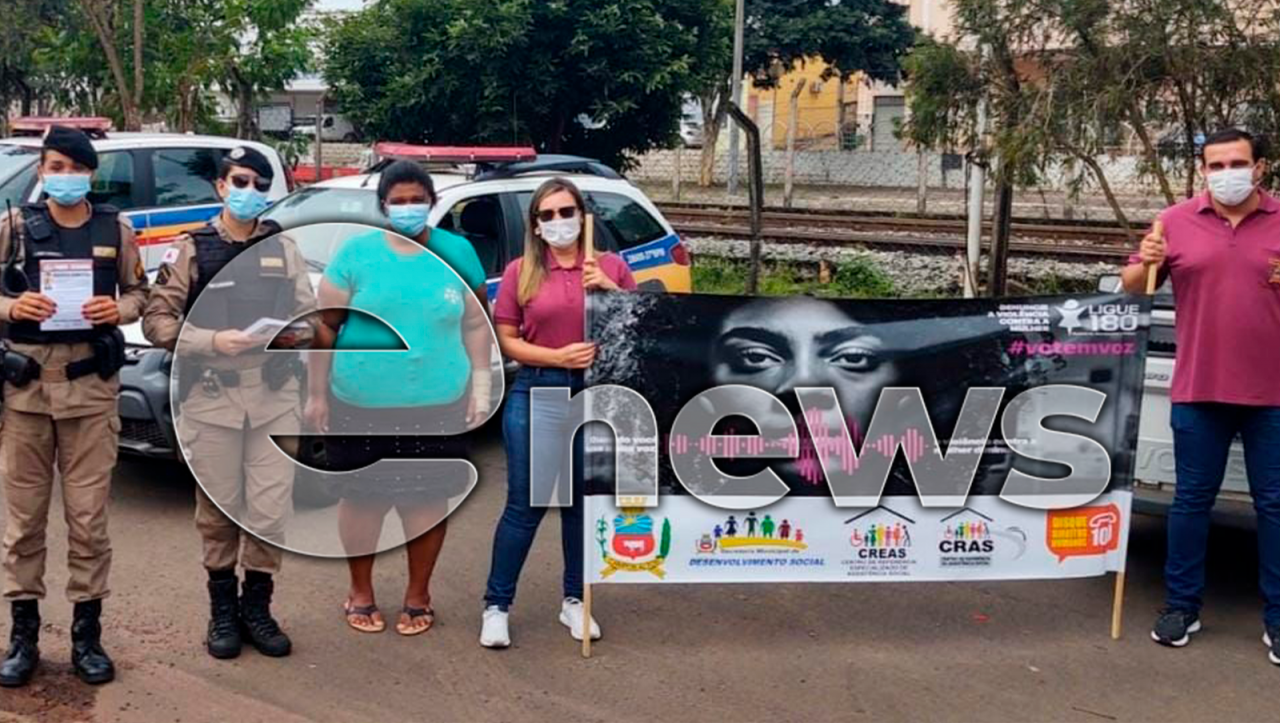 Em Campos Altos, Polícia Militar promove blitz educativa sobre a importância do combate à violência doméstica