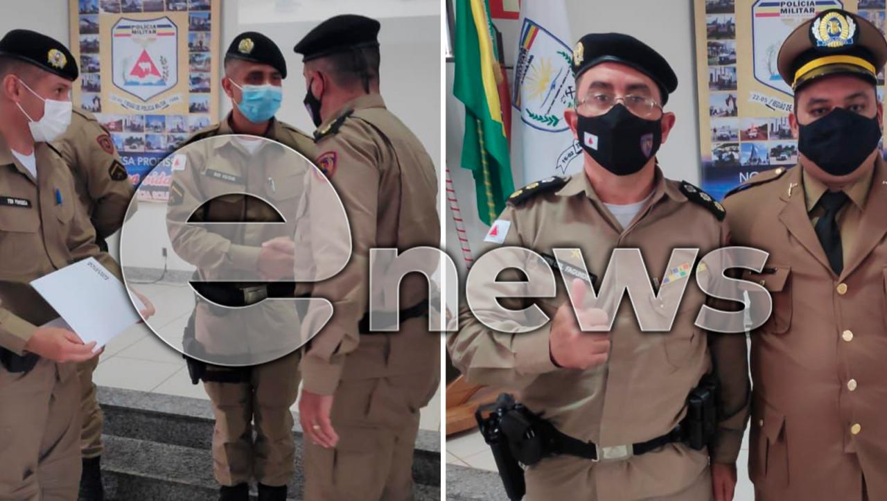 Militares do Pelotão da Polícia Militar de Campos Altos recebem homenagem