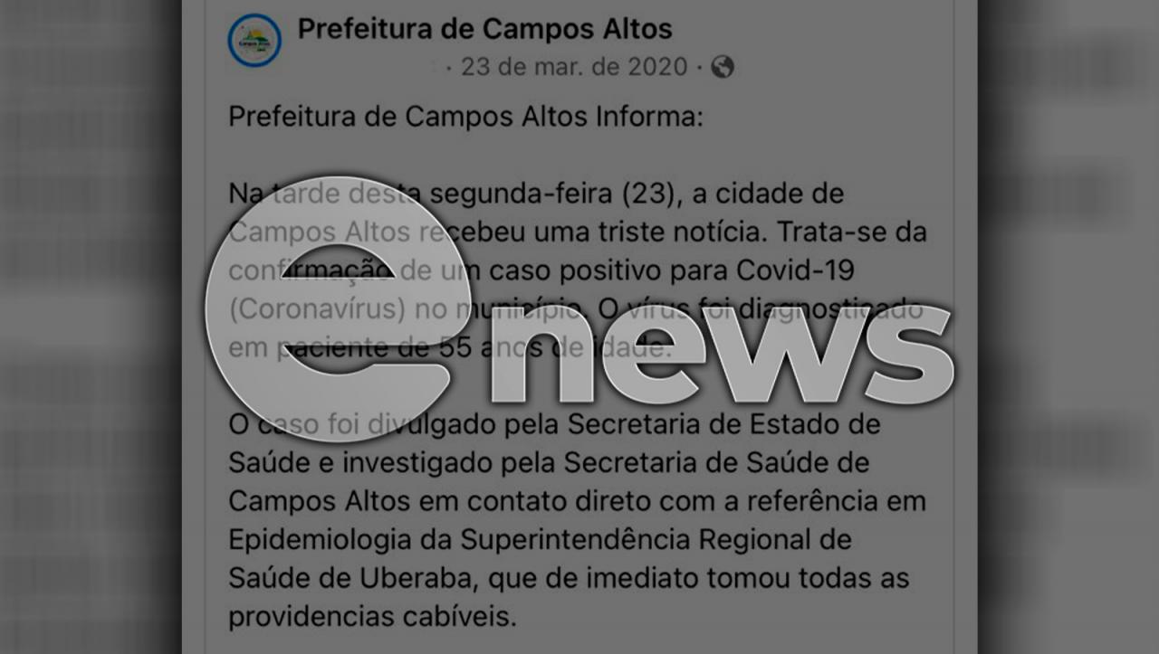 Campos Altos completa dois anos desde o primeiro caso positivo de Covid-19 no município