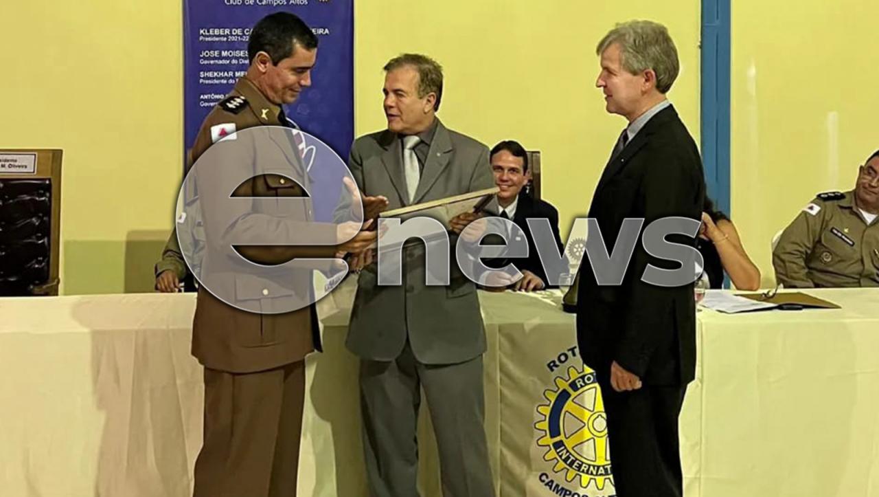 Capitão Wagner de Paulo Nascimento é homenageado pelo Rotary Club de Campos Altos com a comenda Leônidas Macedo Filho