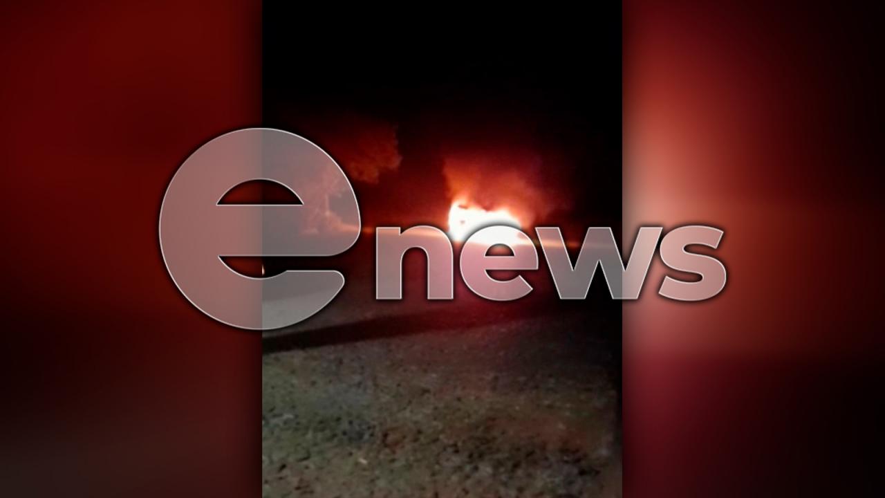 Van de Campos Altos pega fogo, na BR-262; ninguém se feriu