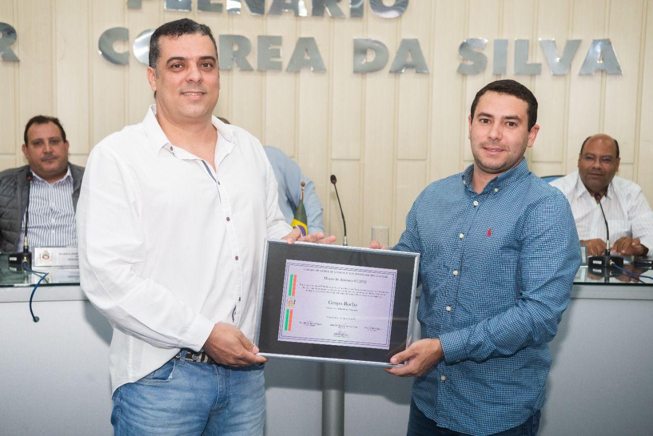Grupo Rocha recebe moção de aplausos na Câmara Municipal de Campos Altos