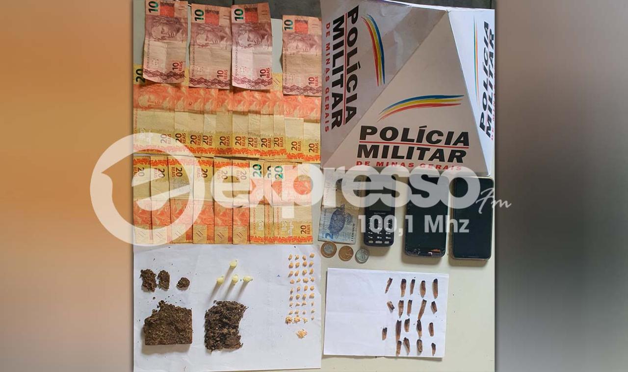 Homem é preso, e grande quantidade de droga é apreendida pela PM, em Campos Altos