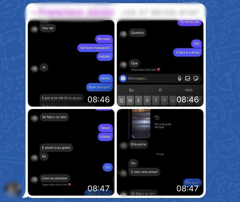 Divulgação de conversa de adolescentes em grupo de WhatsApp termina em caso de polícia, em Campos Altos