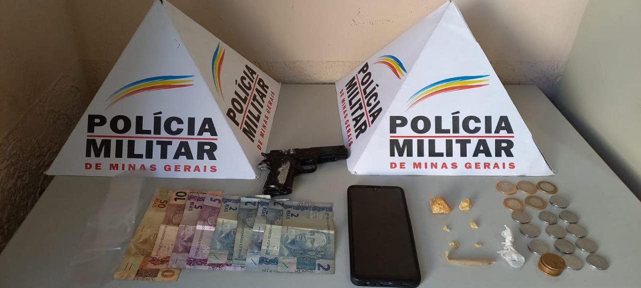 Polícia Militar prende homem de 20 anos por tráfico de drogas em Campos Altos