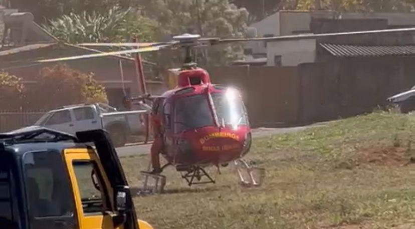 Helicóptero dos Bombeiros decola sem paciente de Campos Altos após conversa entre família e equipe médica