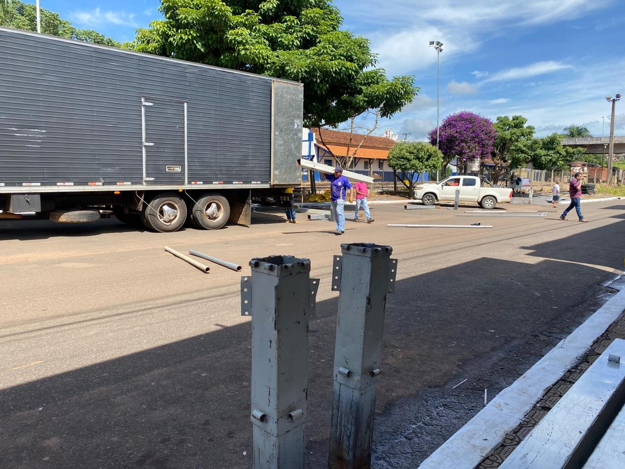 Estrutura para Carnaval de Campos Altos começa a ser montada; veja alterações no trânsito