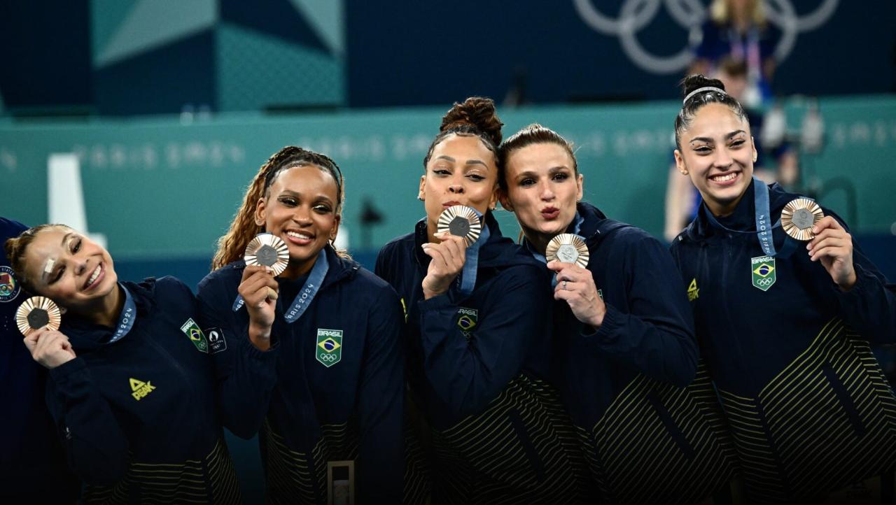 Paris 2024: Brasil conquista medalha de bronze histórica na ginástica feminina por equipes