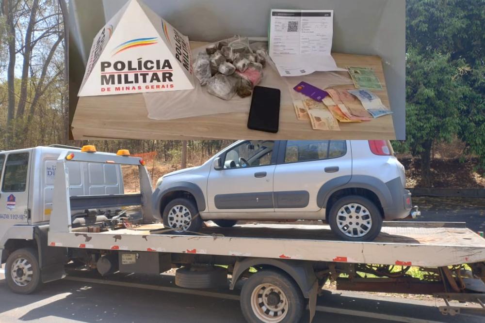 Homem é preso com 30 tabletes de substância semelhante à maconha na MG-428, em Araxá