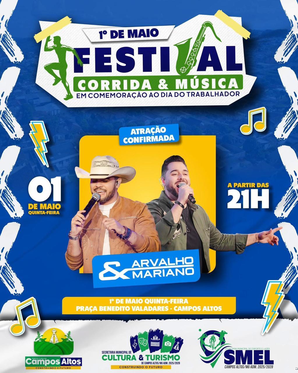 Festival Corrida e Música: Primeira Atração Confirmada para o Dia do Trabalhador