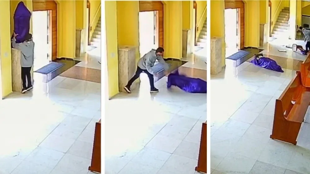 Homem que quebrou imagens de santos é identificado e será investigado por ultraje a culto